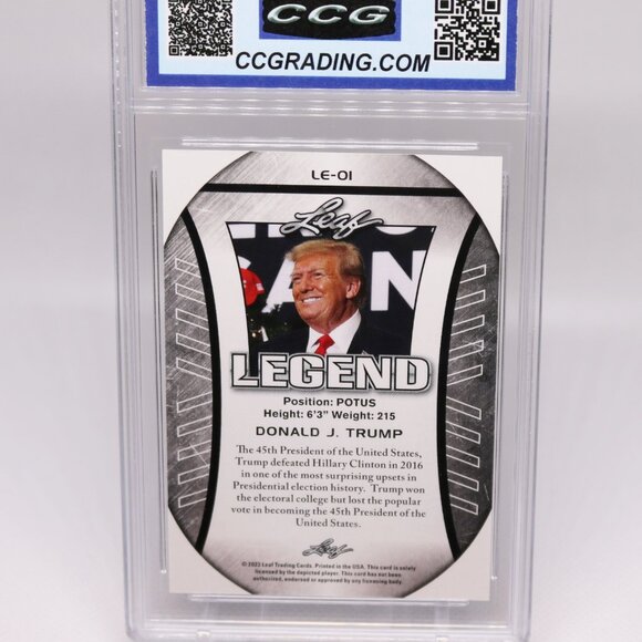 2023 Leaf Legend Exclusive American Flag Edition Donald Trump #LE-01 CCG 10 - Picture 2 of 2